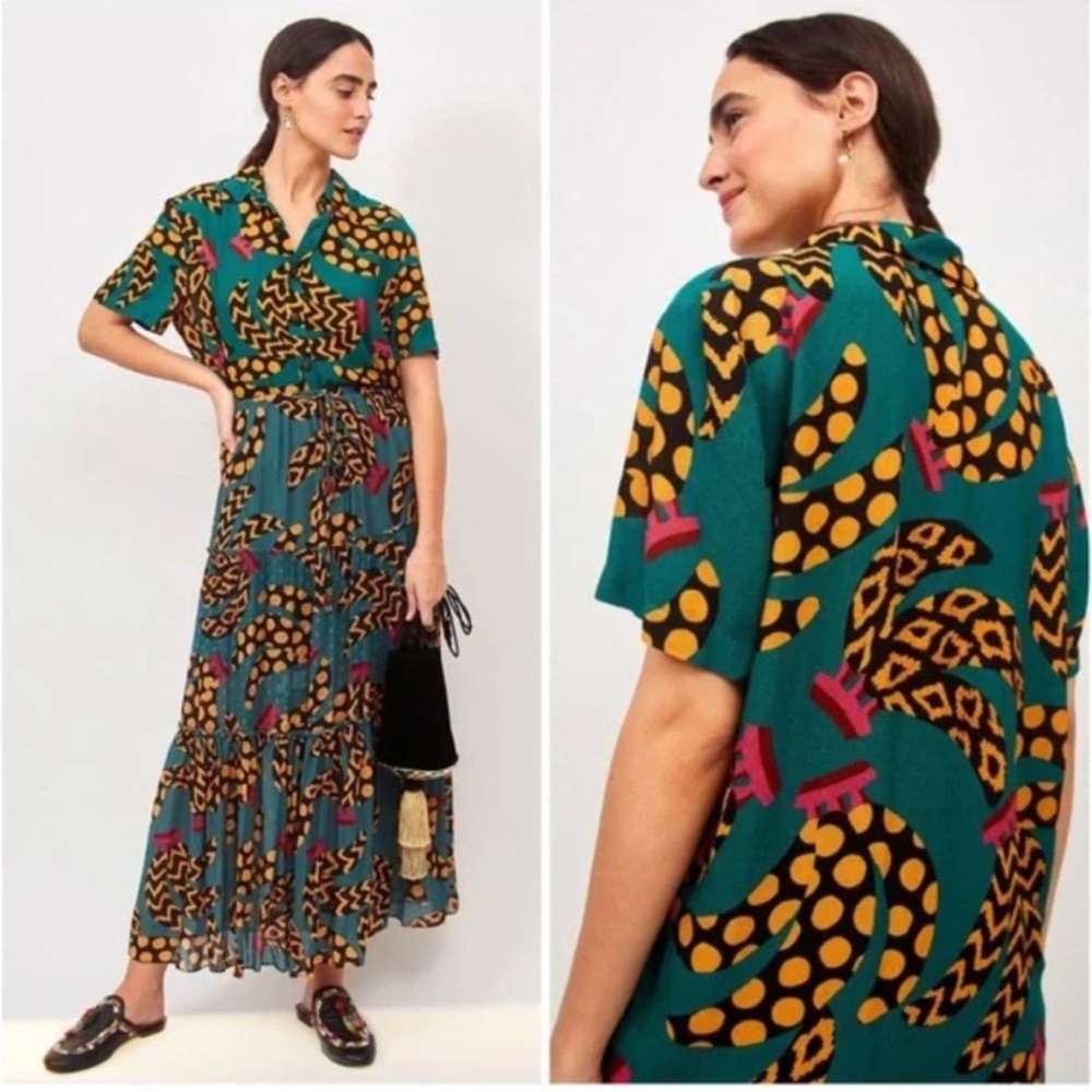 Farm Rio banana button up shirt